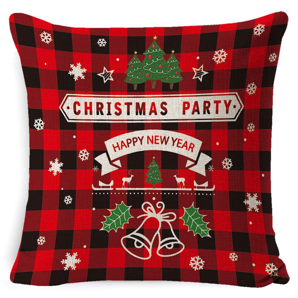 Christmas Pillowcase Home European Linen Sofa Cover Cushion Cushion Pillowcase Back Cushion