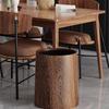 Wood Grain Trash Can for Kitchen, Bedroom, Living Room, and Bathroom - Stylish and Spacious Waste Basket for Home or Hotel.