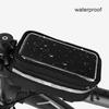 Easy Installation Bicycle Phone Bag Hook and Loop Straps Bike Top Tube Bag  City Bike Use