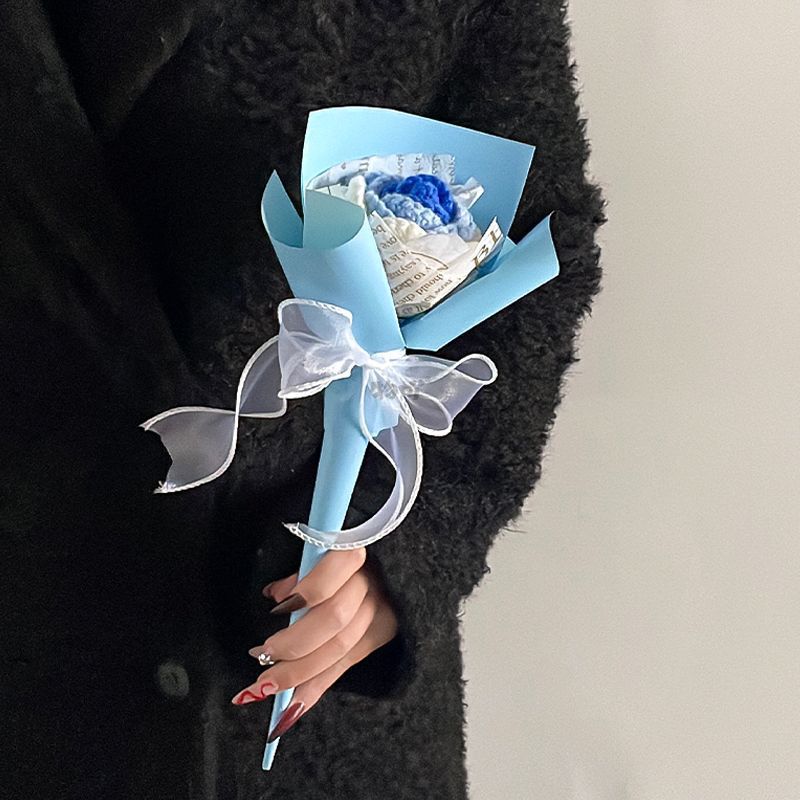 

1 связка Вязание Цветок Роза Праздничные подарки Одиночный букет Вязание крючком Искусственный цветочный Вязаный цветок Сказочная палочка Связанный вручную Готовый