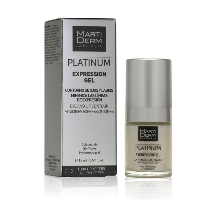 Gel Contour Des Yeux Et Lèvres - MartiDerm - Platinum Expression - 15ml - Sans Parabène - Anti-rides
