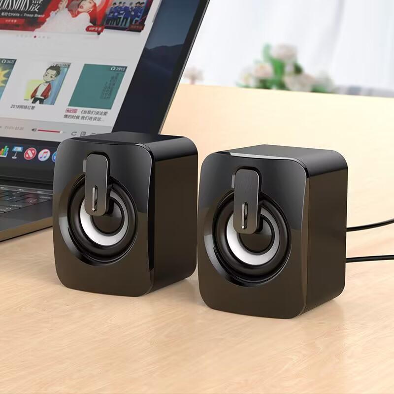 Computer Speakers Sound Box For PC HIFI Stereo Microphone USB Wired with LED Light For Desktop Computer