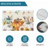 Fall Placemats Set of 6 Thanksgiving Pumpkin Table Mats, Farmhouse Sunflower Seasonal Holiday Outdoor Dining Table Place Mats for Home Party