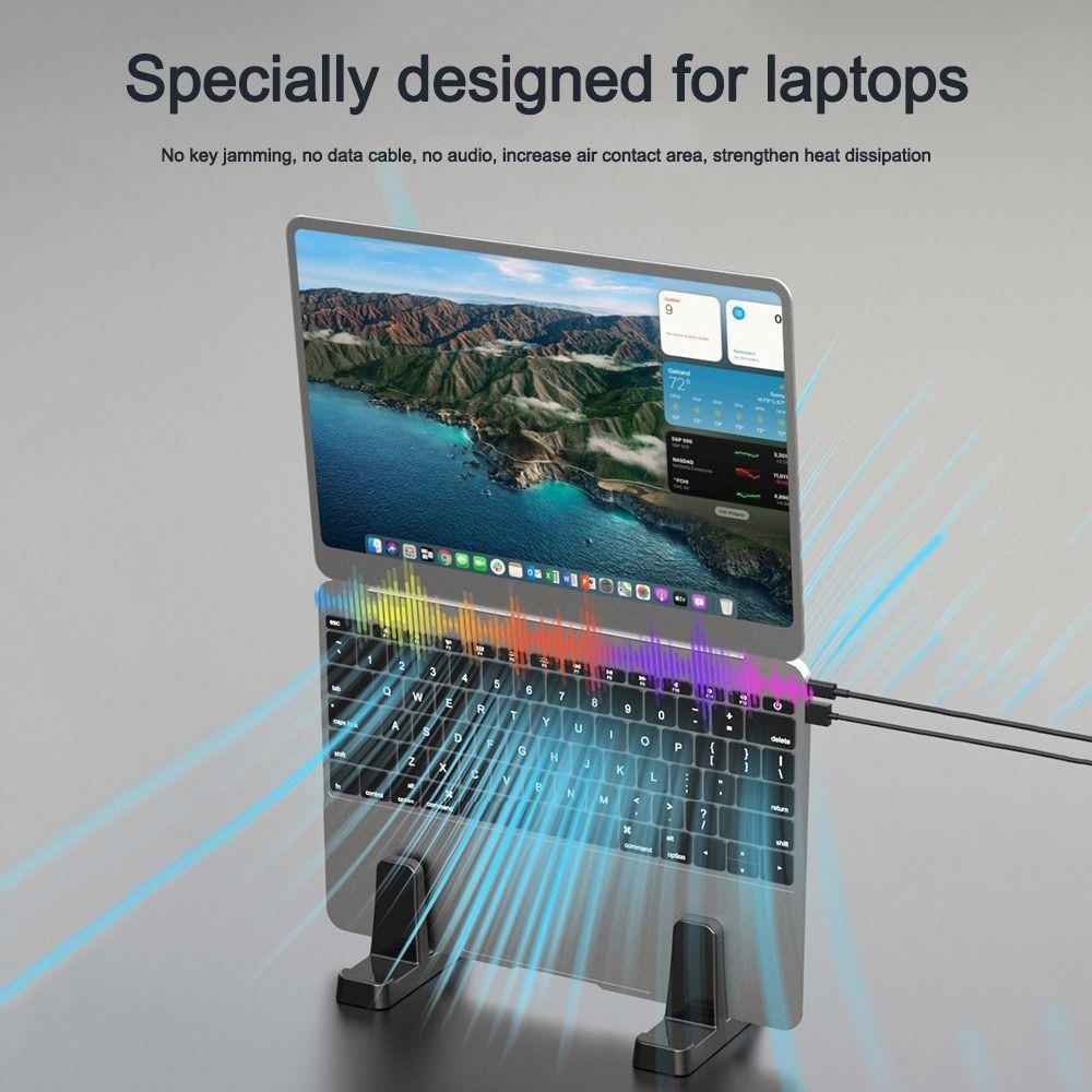 2PCS Vertical Notebook Holder Heat Dissipation Tablet Phone Stand Desktop Notebook Dock  Universal