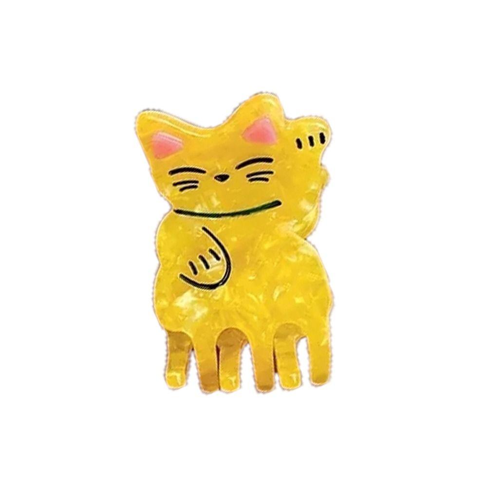 Lucky Cat New Hair Catch Korean Shark Clip Animal Hair Claws Women Hairgrips Acetate Hair Clips