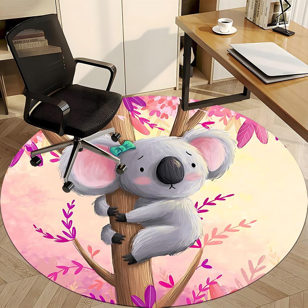 1pc Koala Tree Branch Chair Carpet for Office, Soft Flannel Throw Mat, Perfect for Office, Holiday Party Decoration Choice yy260209011
