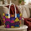 Bohemian Print Large Tote Bag Casual Lightweight Handbag for Daily Travel Shopping