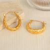 Elegant Geometric Luxury Jewelry: Niche C Circle Stud & Hoop Earrings for Women