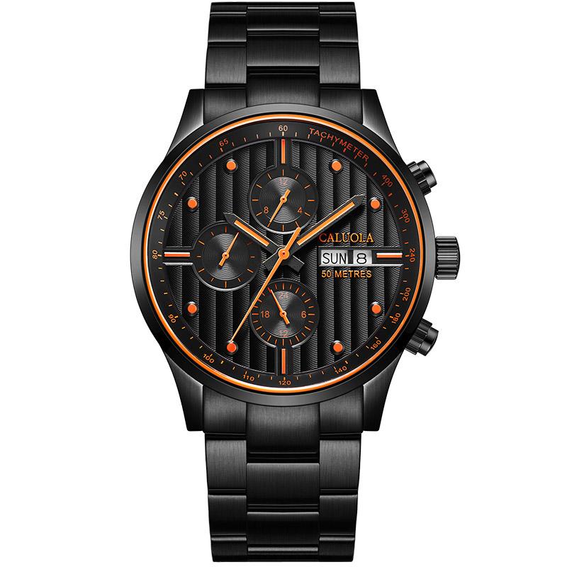 ODM/ CALUOLA Men s Mechanical Automatic Stainless Steel Watch Cow Leather Stainless Steel 22mm Analog Sapphire Crystal Dial