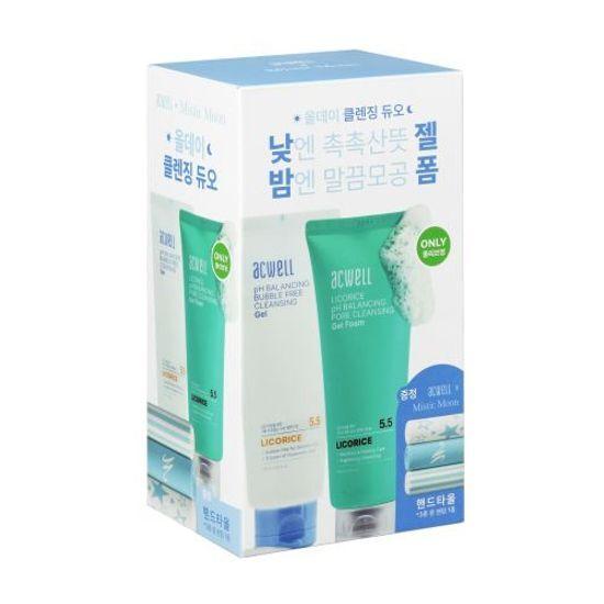 ACWELL Bubble-Free Cleansing Gel + Licorice Water Cleansing Gel Foam DUO Promotion