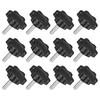 12pcs M4x16mm Star Knobs Plastic Hexagon Clamping Knob Screws Replacement Knobs for Hand Tightening Umbrella Base Replacement Knobs