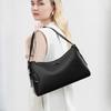 2025 Frühling Neue Einfache Mode Damen Schultertaschen High-End PU Leder Damen Achseltasche Klassisch Schwarz Einfarbig Tragetaschen für Freundin Geschenke