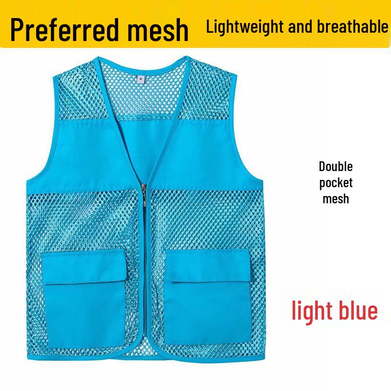 Custom Mesh Breathable Volunteer Vest with Logo for Events and Workwear
