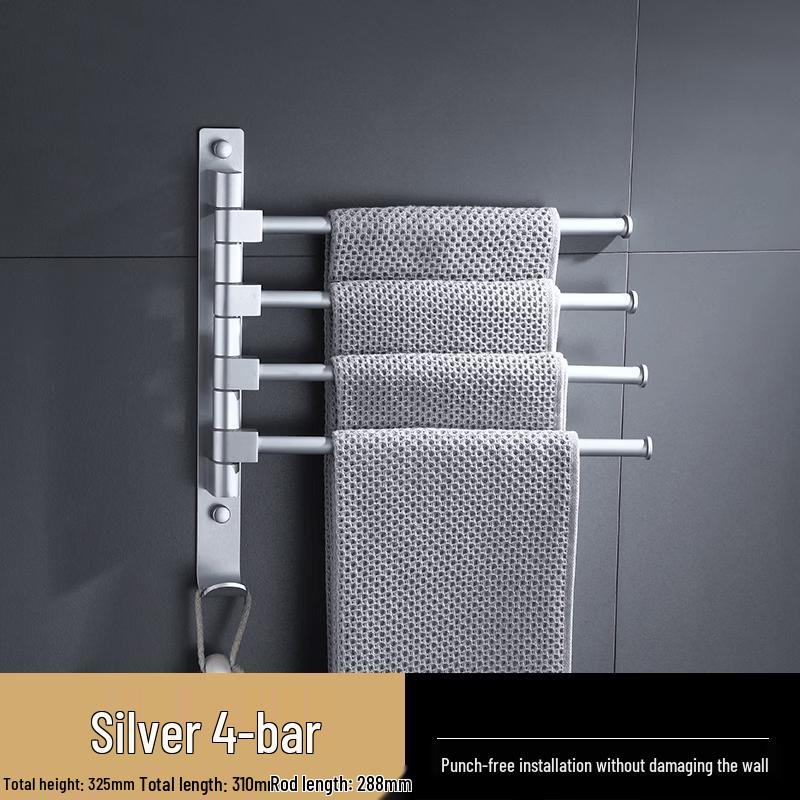 cmaos Bathroom Wall-Mounted Towel Rack & Storage Shelf