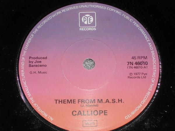 

7inch Record CALLIOPE - Theme From M.A.S.H. 7N46010 Pye Records 1977 UK Pop Used