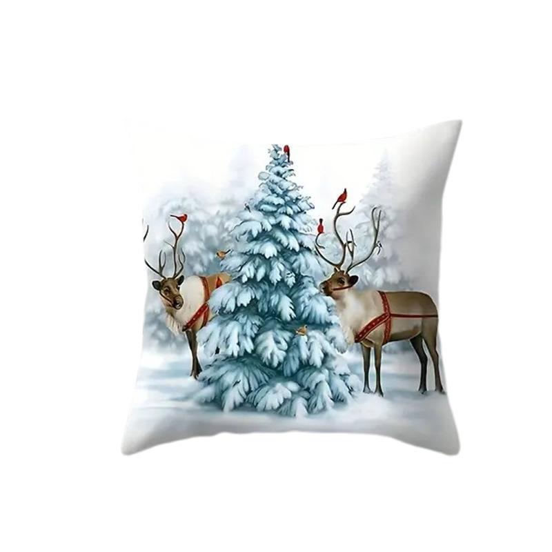 

Новая наволочка с Санта-Клаусом, лосем, снеговиком, рождественской елкой, домашнее украшение, диванная, прикроватная подушка для сна 45*45cm
