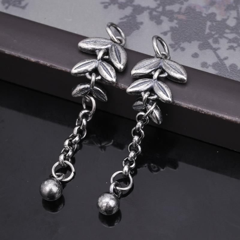 Antique Silver Lotus Seed Pod Pendant and Bracelet Necklace with Color-Preserving Finish