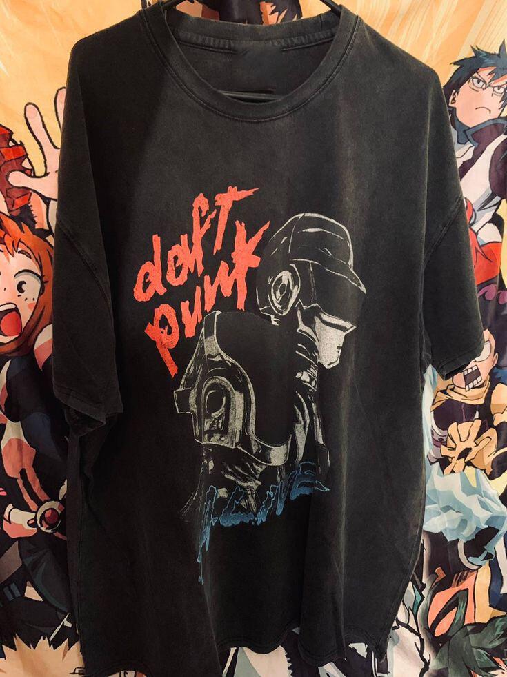 90s Daft Punk Alive Tour black T shirt classic style Unisex tee S-4XL Unisex T-Shirt S