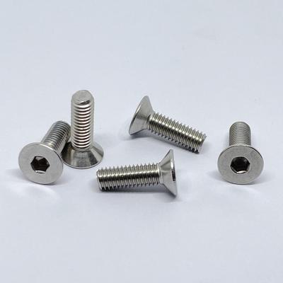 Tornillo M4x100 de Acero Inoxidable con Cabeza Avellanada y Hexágono Interior Plano DIN7991