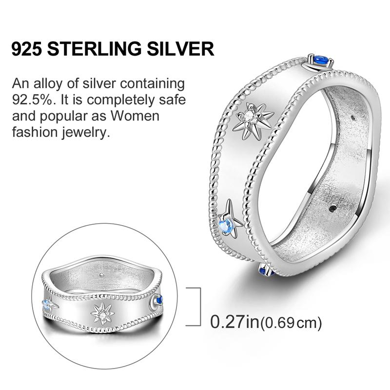 New 925 Silver Rings Zircon Sparkling CZ Rings Rings For Women Original Wedding Fine Jewelry Accessories Gifts