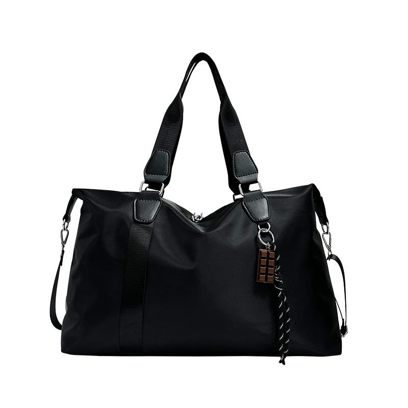 

Модная повседневная багажная сумка для деловой поездки, большая вместимость, сумка подмышку/на плечо, для хранения вещей для тренировок на короткие расстояния, ручная дорожная сумка чёрный