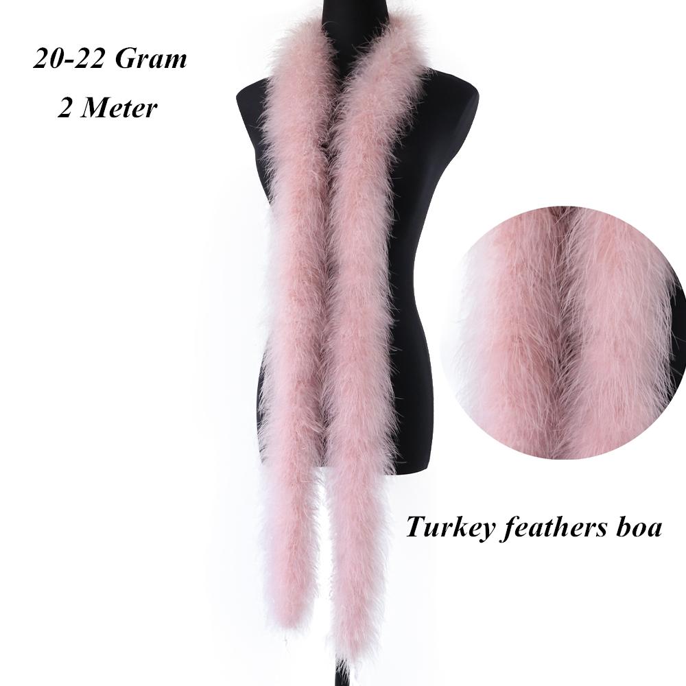 DIY Flauschige 22G Marabou Federboa 2 Meter für Schmuck Basteln Hochzeitsfeier Kleid Dekoration Bühnenrequisiten Truthahnfeder Schal