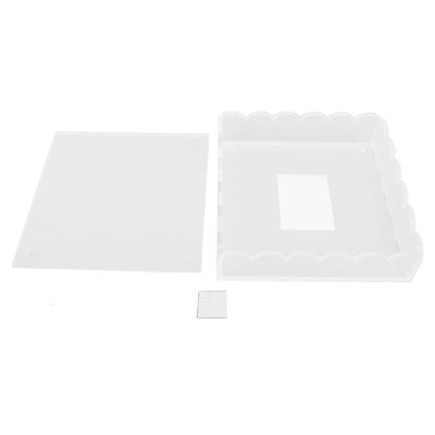 Acryl Wellenschale mit magnetischer Mattenbasis Klar Multifunktionaler Fotorahmen Ausstellungsständer