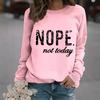 American European Cross Border Fashion Casual Women Long Sleeve Printed Slogan Sweatshirt