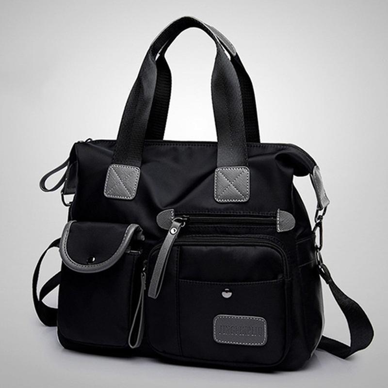 

New Ladies Tote Bag Fashion Nylon Waterproof Casual Shoulder Mummy Bag Large Capacity Messenger Bags чорний
