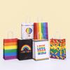 StoBag, Pride Rainbow Gift Reusable Paper Bags Vibrant Party Favors Perfect for Pride Month Celebrations Events