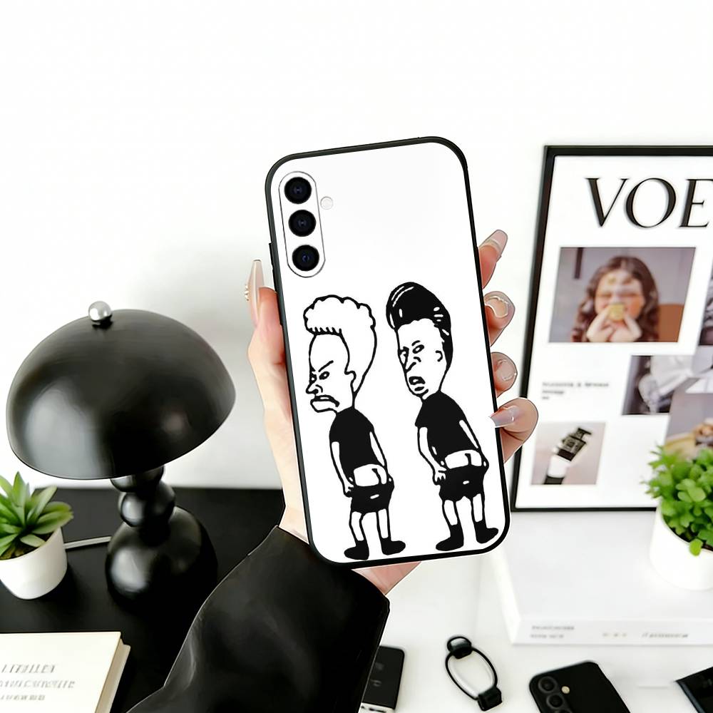 Beavis & B-Head Phone Case For Samsung Galaxy A73,A72,A71,A70,A53,A52,A51,Soft Silicone Black Cover