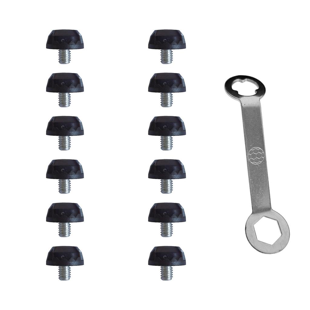 12 Football Boot Spikes, Non-slip, Solid Ground Portable Replacement Spikes for Indoor And