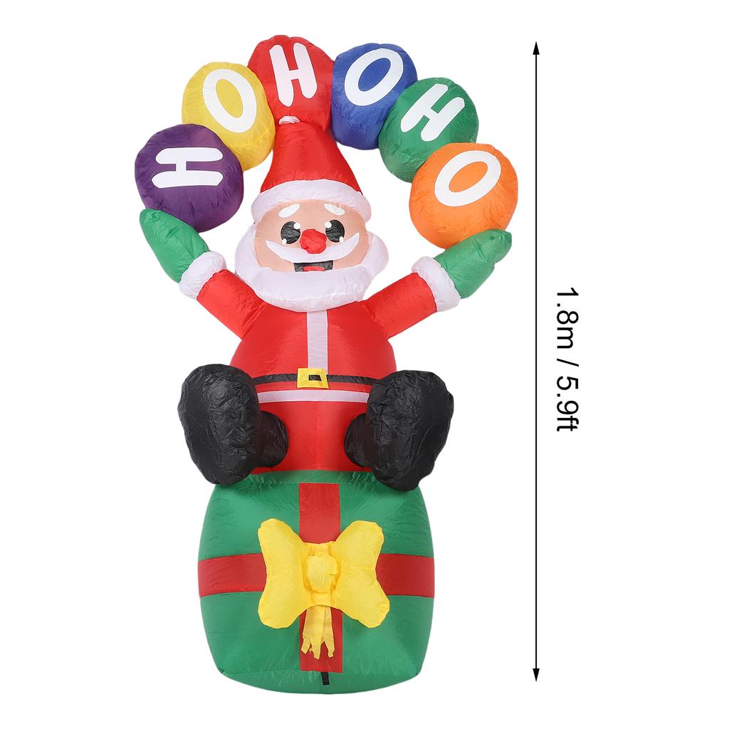 Christmas Decoration Inflatable Santa Claus With LED Light Outdoor IP44 Water Proof Xmas Yard Garden Decor Christmas Party Props