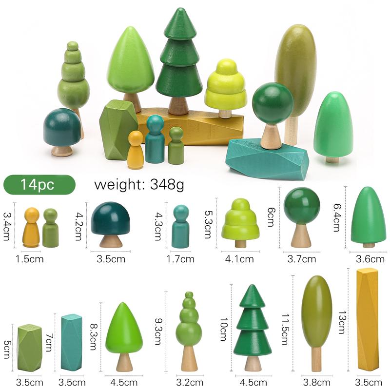 Puzzles Educational Game Montessori Baby Balance Beam Game Toys for Children Nordic Style Wooden Building Blocks Toys for Kids