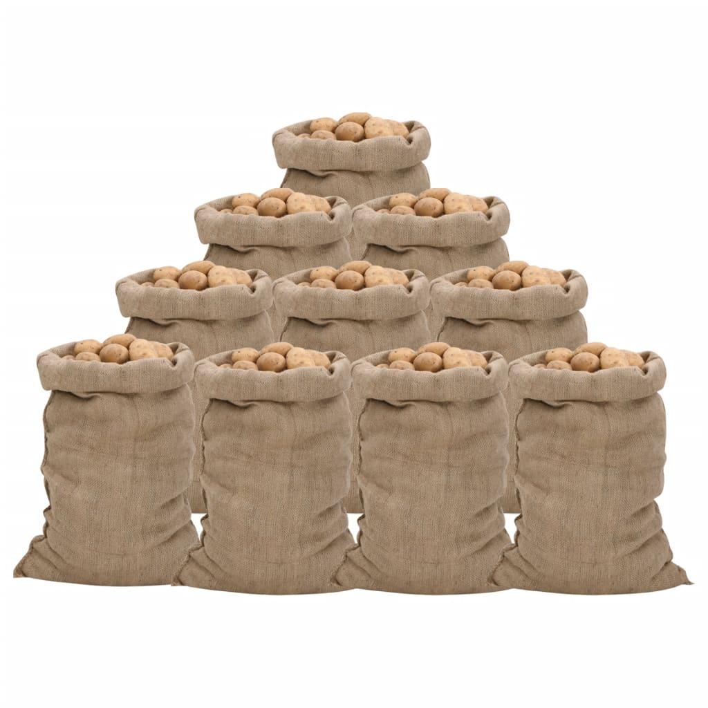 Jutebeutel 10 Stück 60 x 105 cm 100 Prozent Jute 340 g/m²