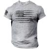 Gym T-shirts 3d Print USA Flag T-shirts Summer Casual Short-sleeved Men's T-shirts