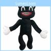 Adorable Black Cartoon Cat Plush Toy Stuffed Doll Perfect For Halloween Decorations