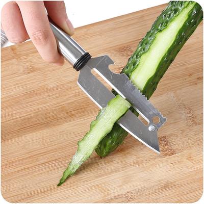 Kitchen Stainless Steel Paring Knife Multi-functional Fruit Knife Peeler Apple Grater Melon Knife