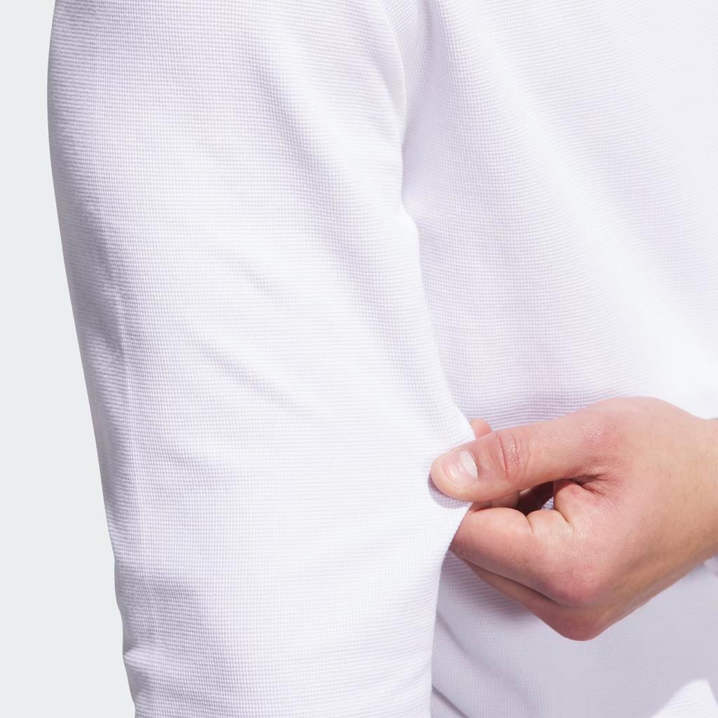 Adidas Logo Loose Long Sleeve Polo Shirt Men tops White JN3037