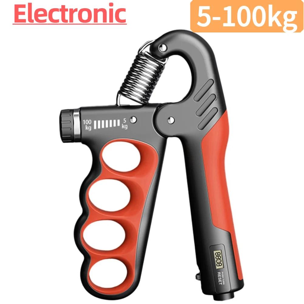 Hand Grip Strengthener Grip Strength Trainer Ergonomic Handle Ergonomic Hand Gripper 5-150KG Resistance Adjustable for Home Gym
