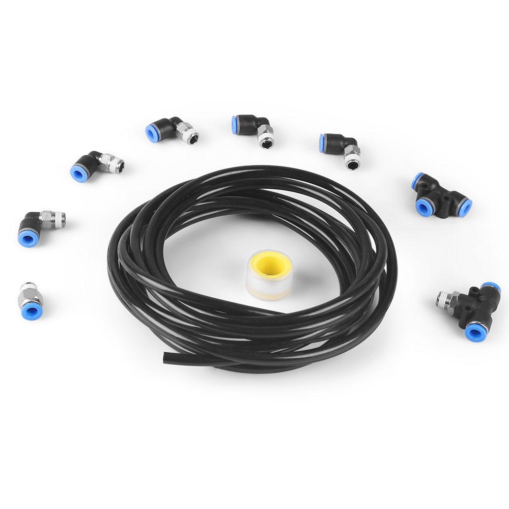 PUSH LOCK Black Vacuum Fitting Kit Turbo Wastegate & Solenoid for Turbocharged Vehicle