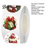 Self Adhesive Holiday Tags Christmas Round Stickers, Santa Claus Snowman And Gingerbread Patterns Print, Party Favor Labels Envelope Seals for