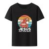 High Quality Short Sleeve Top Not Today Satan Jesus Vs Satan in O-Neck T Shirt UnisexShort Sleeve Tees Shirt