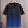 Anzn Short Sleeve Summer Oversized Gradient Running Loose Round Plus Sizes and Fall Men's T-Shirt, Sportswear, Tee, Print, Casual, Wear, Fit, Stylish,