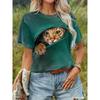 Summer Cute Kitten T-Shirts Kawaii Cat 3D Print Women's Round-Neck Short Sleeve T Shirt Harajuku Tees Y2k Tops Female Clothing