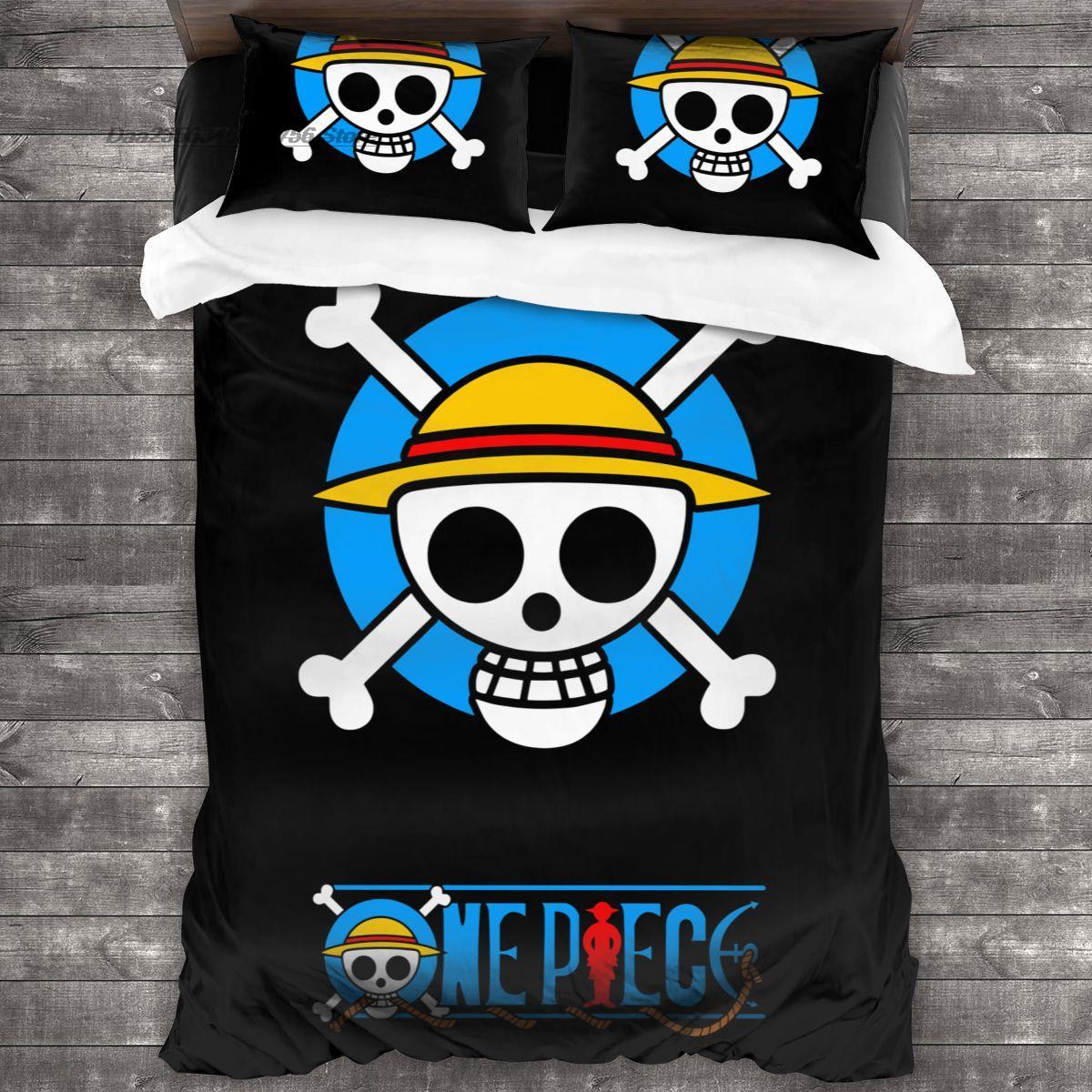 

One Piece Bedding Set Single Twin Full Queen King Size Bed Set Aldult Kid Bedroom Duvetcover Sets Print Anime Conjunto De Cama 150*200cm 3pcs