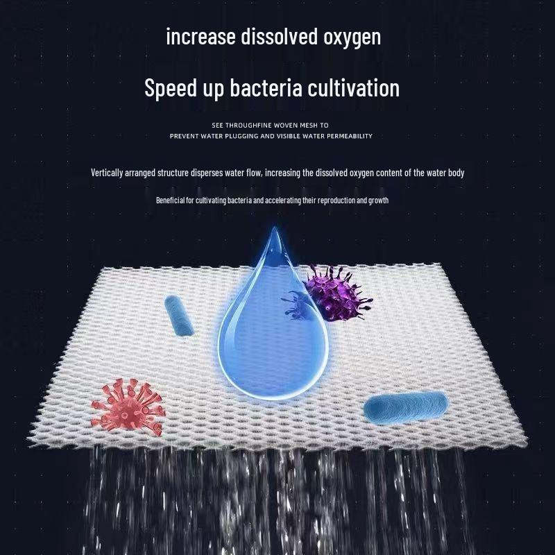 Verstopfungsfreies Aquarium-Filtervlies: Wabenstruktur, Leicht zu reinigen, Hält Schmutz zurück