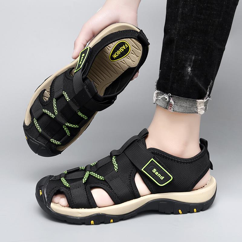 FashionSummer New Men Sandals New Design Men's Beach Sandals Breathable Casual Flat Walking Shoes Outdoor Luxury Brand Sandals Size 48