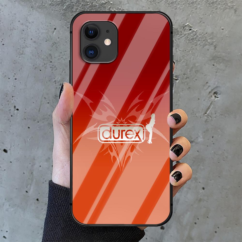 Husă pentru telefon din sticlă temperată Durex, marca de prezervative sexy, pentru iPhone 6 7 8 11 12 13 x xs xr pro max Plus Samsung Galaxy Xiaomi Redmi Tpu Hot 3D