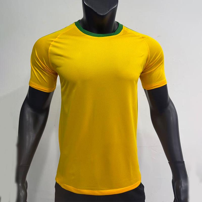 2010 Brazil Home Retro Football Jersey XXL жёлтый
